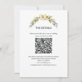 Invitation de mariage FLEUR VERTE CITRON (Dos)