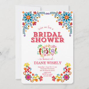 Invitation de mariage fleuri Fiesta mexicaine