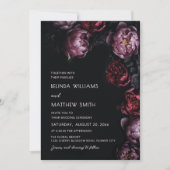 Invitation de mariage Fleurs 3D Sombres Humeur (Devant)