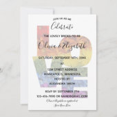 Invitation de mariage Fleurs d'AMOUR pour mariées (Devant)