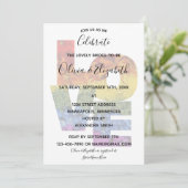 Invitation de mariage Fleurs d'AMOUR pour mariées (Debout devant)
