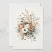 Invitation de mariage Fleurs en Terracotta Tendanc (Dos)