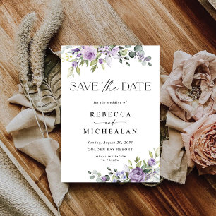 Invitation de mariage "Fleurs violettes" pour anno
