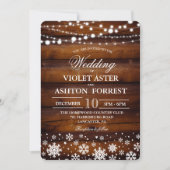 Invitation de mariage Flocon de neige d'hiver (Devant)