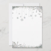 Invitation de mariage flocons de neige pailletés a (Dos)