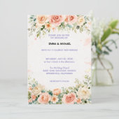 Invitation de mariage Floral (Debout devant)