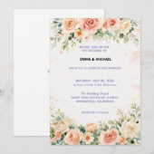 Invitation de mariage Floral (Devant / Derrière)