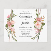 Invitation de mariage floral (Devant)
