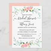 Invitation de mariage floral aquarelle moderne (Devant / Derrière)