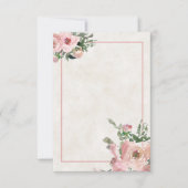 Invitation de mariage floral aquarelle rose budget (Devant)