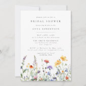 Invitation de mariage floral aquarelle vibrant (Devant)