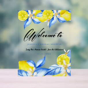 Invitation de mariage floral au citron italien
