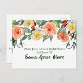 Invitation de mariage floral automnal (Devant / Derrière)