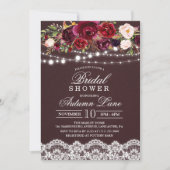 Invitation de mariage floral automne (Devant)
