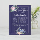 Invitation de mariage Floral Blue Jay (Debout devant)