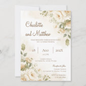 Invitation de mariage floral bohème (Devant)