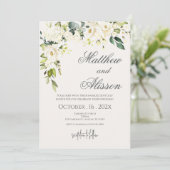 Invitation de mariage floral bohème (Debout devant)