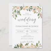 Invitation de mariage floral bohème (Devant)