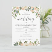 Invitation de mariage floral bohème (Debout devant)