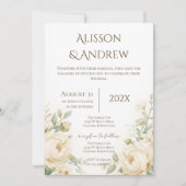 Invitation de mariage floral bohème (Devant)