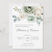 Invitation de mariage floral Boho (Devant)