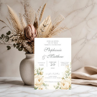 Invitation de mariage floral Boho