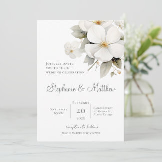 Invitation de mariage floral Boho
