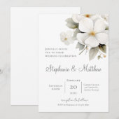 Invitation de mariage floral Boho (Devant / Derrière)