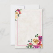 Invitation de mariage floral citron et magenta bud (Devant)