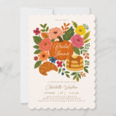 Invitation de mariage floral de citrouille Shower (Devant)