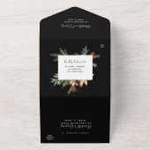 Invitation de mariage floral de forêt hivernale to (Dehors)