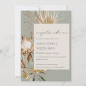 Invitation de mariage floral de palmier sec Boho P (Devant)