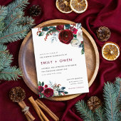 Invitation de mariage floral d'hiver