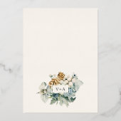 Invitation de Mariage floral d'hiver (Verso)