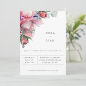 Invitation de mariage floral exotique Protéa (Debout devant)
