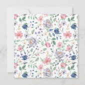 Invitation de mariage floral fantaisie peinte (Dos)