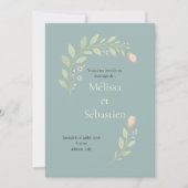 Invitation de mariage floral, fleurs sauvages (Devant)