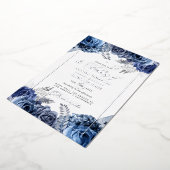 Invitation de Mariage floral marine et argenté (Rotation)