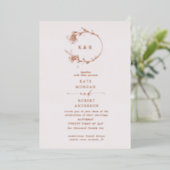 Invitation de Mariage floral moderne (Debout devant)