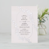 Invitation de Mariage floral moderne (Debout devant)