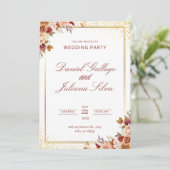 Invitation de mariage floral opulente (Debout devant)