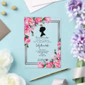 Invitation de mariage floral rose (Insitu (Mariage))