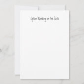 Invitation de mariage floral rose (Dos)