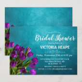 Invitation de mariage floral tulipe (Devant / Derrière)