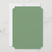 Invitation de mariage floral vert perlé (Dos)