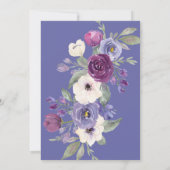Invitation de mariage floral violet fuchsia mariag (Dos)