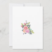 Invitation de mariage florale (Dos)