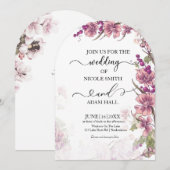 Invitation de mariage florale (Devant / Derrière)