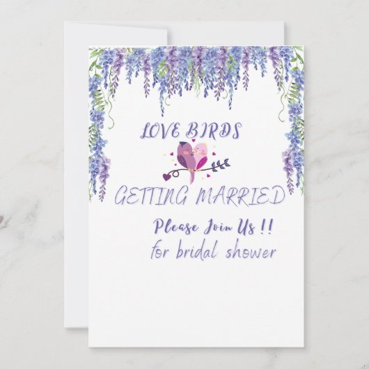 Invitation de mariage florale (Devant)