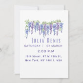Invitation de mariage florale (Dos)